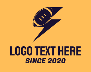 Football Lightning Bolt logo