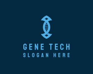 Blue DNA Strand logo