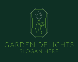 Grass Hand Garden Landscaper  logo design