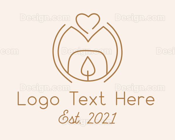 Brown Love Candle Logo