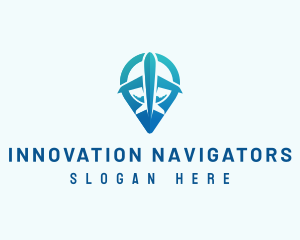 Airplane Travel Location logo design