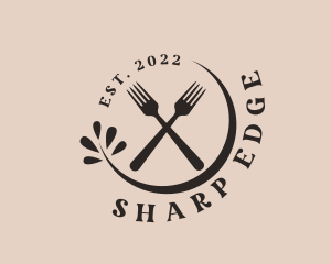 Restaurant Fork Cutlery logo design