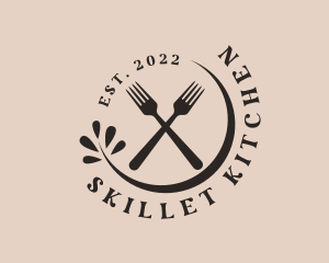 Restaurant Fork Cutlery logo design