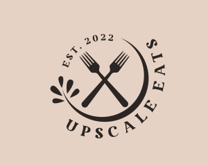 Restaurant Fork Cutlery logo design