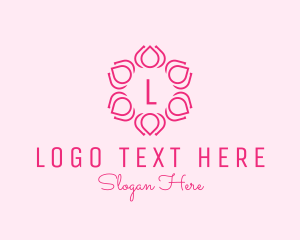 Flower Wreath Wedding Planner Logo