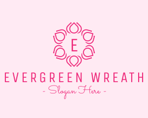 Flower Wreath Wedding Planner logo design