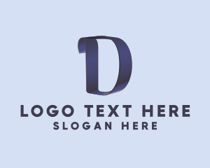 Modern Ribbon Letter D Logo