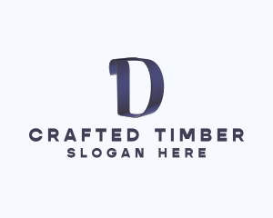 Modern Ribbon Letter D logo design