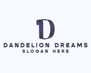 Modern Ribbon Letter D logo design