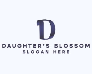 Modern Ribbon Letter D logo design