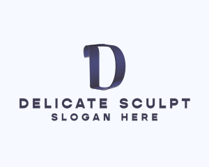 Modern Ribbon Letter D logo design