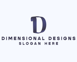 Modern Ribbon Letter D logo design