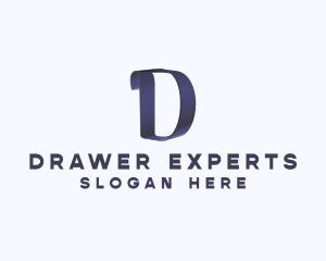 Modern Ribbon Letter D logo design