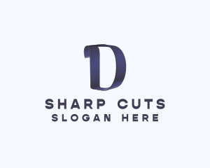 Modern Ribbon Letter D logo design