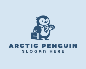 Penguin Office Suitcase logo design