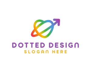 Rainbow Arrow Loop logo design