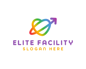 Rainbow Arrow Loop logo design