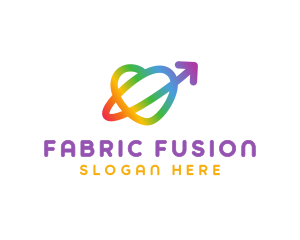 Rainbow Arrow Loop logo design