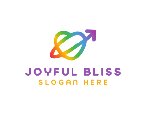 Rainbow Arrow Loop logo design