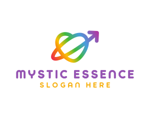 Rainbow Arrow Loop logo design