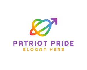 Rainbow Arrow Loop logo design