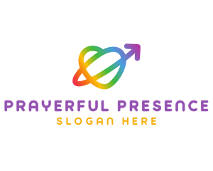 Rainbow Arrow Loop logo design