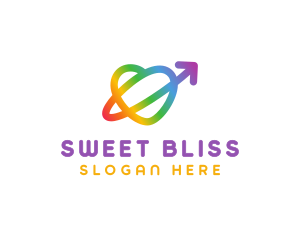 Rainbow Arrow Loop logo design