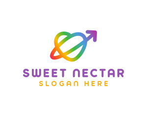 Rainbow Arrow Loop logo design