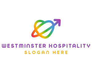 Rainbow Arrow Loop logo design