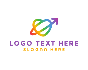 Pride - Rainbow Arrow Loop logo design