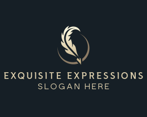 Crescent Feather Calligraphy logo