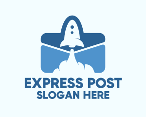 Mail Rocket Launch logo design