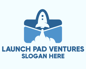 Mail Rocket Launch logo design