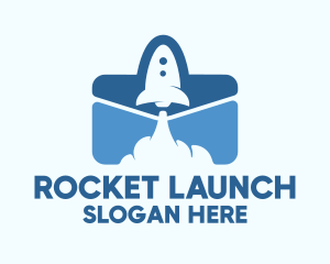 Mail Rocket Launch logo design