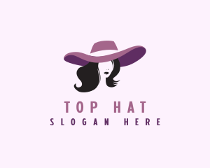 Fashion Hat Woman logo design