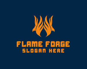 Mythical Phoenix Flame  logo design