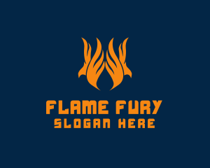 Mythical Phoenix Flame  logo design