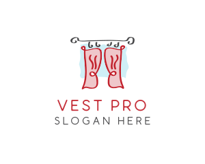 Red Window Curtains logo design