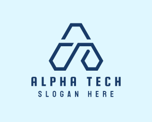 Business Tech Letter A logo design