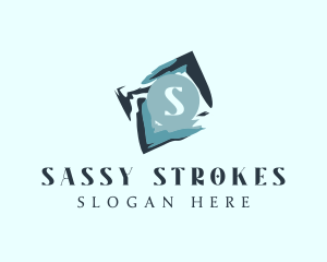 Beauty Makeup Brushstroke  logo