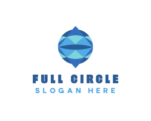 Crystal Circle Globe logo design