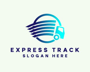 Fast Logistics Truck logo design