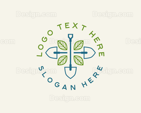 Organic Shovel Leaf Logo