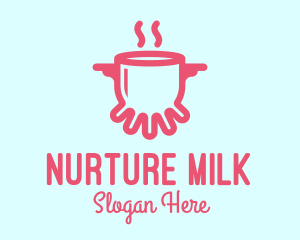 Hot Cow Milk  logo design