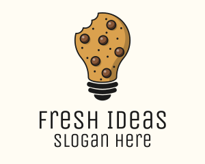 Cookie Bulb Baking Ideas logo design