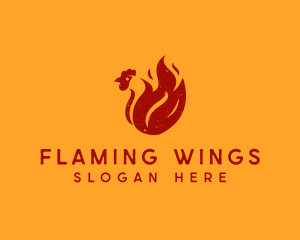 Fire Chicken Barbecue logo design