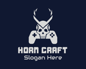 Horned Skull Controller logo design