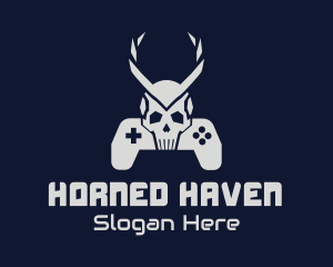 Horned Skull Controller logo design