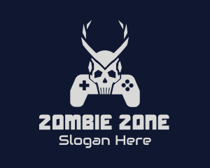 Horned Skull Controller logo design