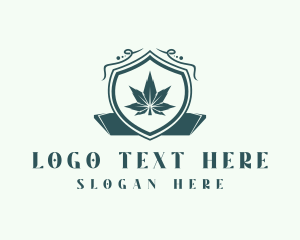 Marijuana Shield Badge logo